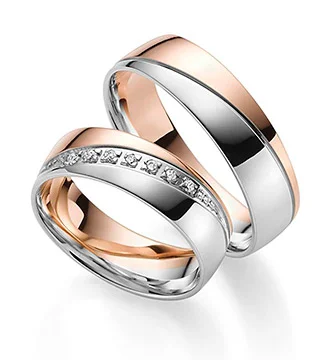 alianzas oro blanco y rosa